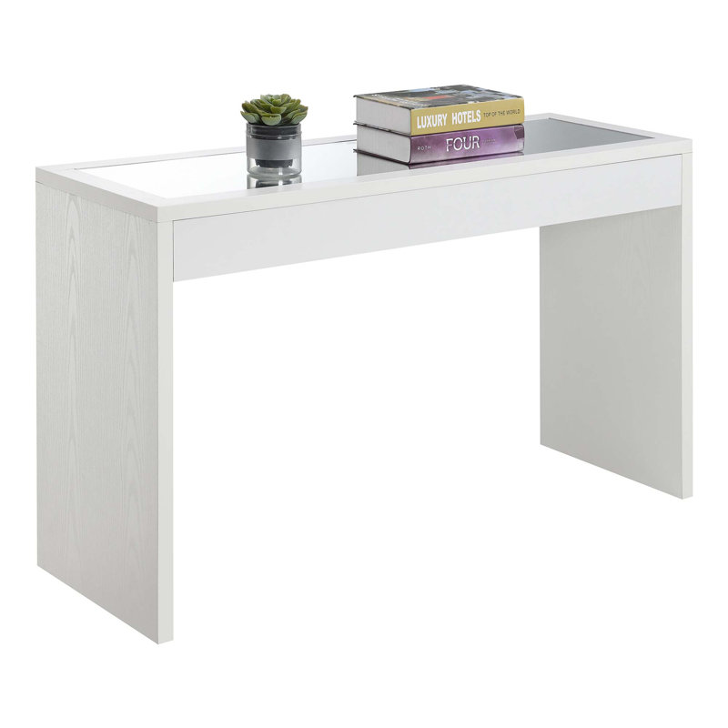 Haught Unfinished Console Table, White, 28" H x 48" W x 15.5" D