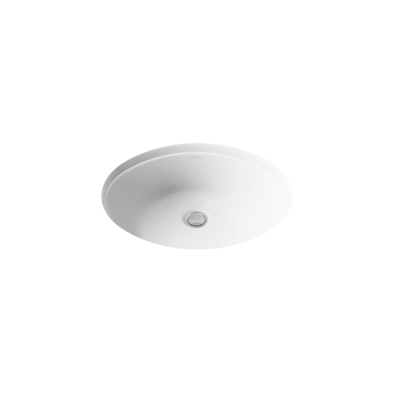 Caxton® Ceramic Oval Undermount Bathroom Sink with Overflow, White
