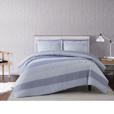 Modern Polyester Striped Duvet Cover