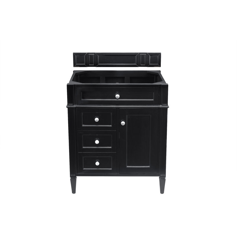 Dussault 30' W Single Bathroom Vanity Base, Black Onyx