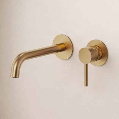 Wall-Mounted Bathroom Faucet with Drain