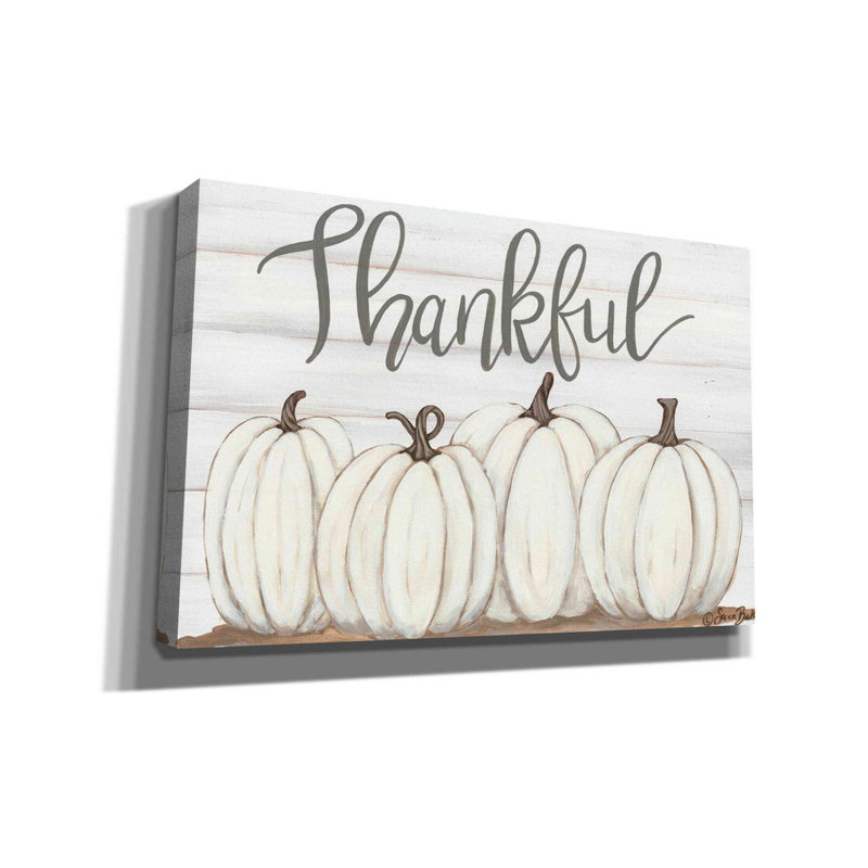 «Thankful Pumpkins» par Sara Baker, toile, art mural, H 26 po x l 40 po x P 1,25 po