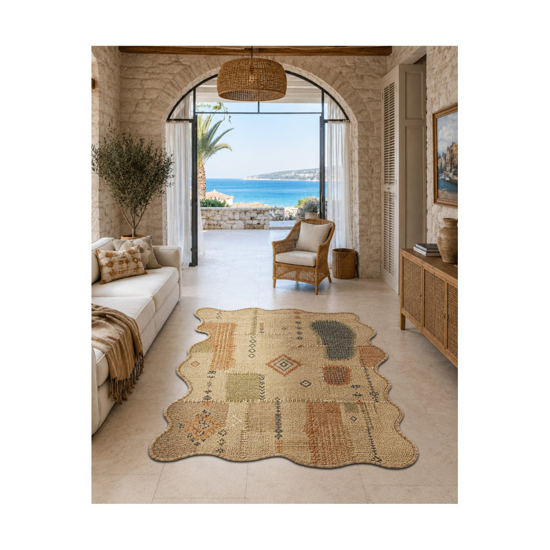 Tapis gris tissé Mosso, 3'3" x 6'7"