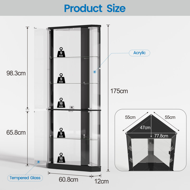 Display Cabinet, Black