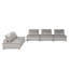 Canapé modulaire en velours gris clair 5 pièces Aveline-910250779-910250771-910250782
