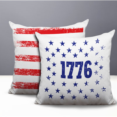 Celebrate 2 Sets Indoor/Outdoor Reversible Pillow