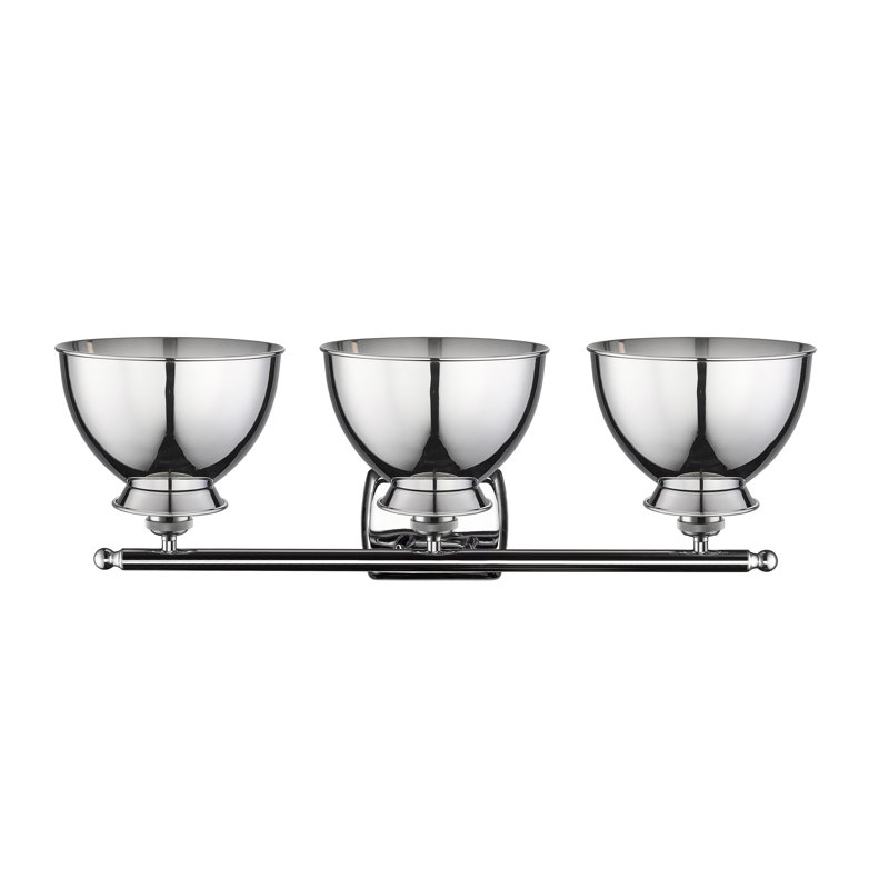Éclairage pour meuble-lavabo à intensité variable 3 lumières Erastus, Chrome poli, Ampoule non incluse, Chrome poli