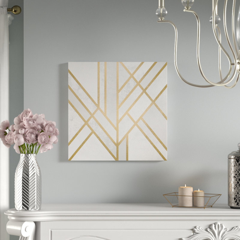 Art Deco Geometric II - impression sur toile tendue, H 37 po x l 37 po x P 1,5 po