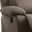 Fauteuil inclinable gris poli avec accoudoirs coussinés