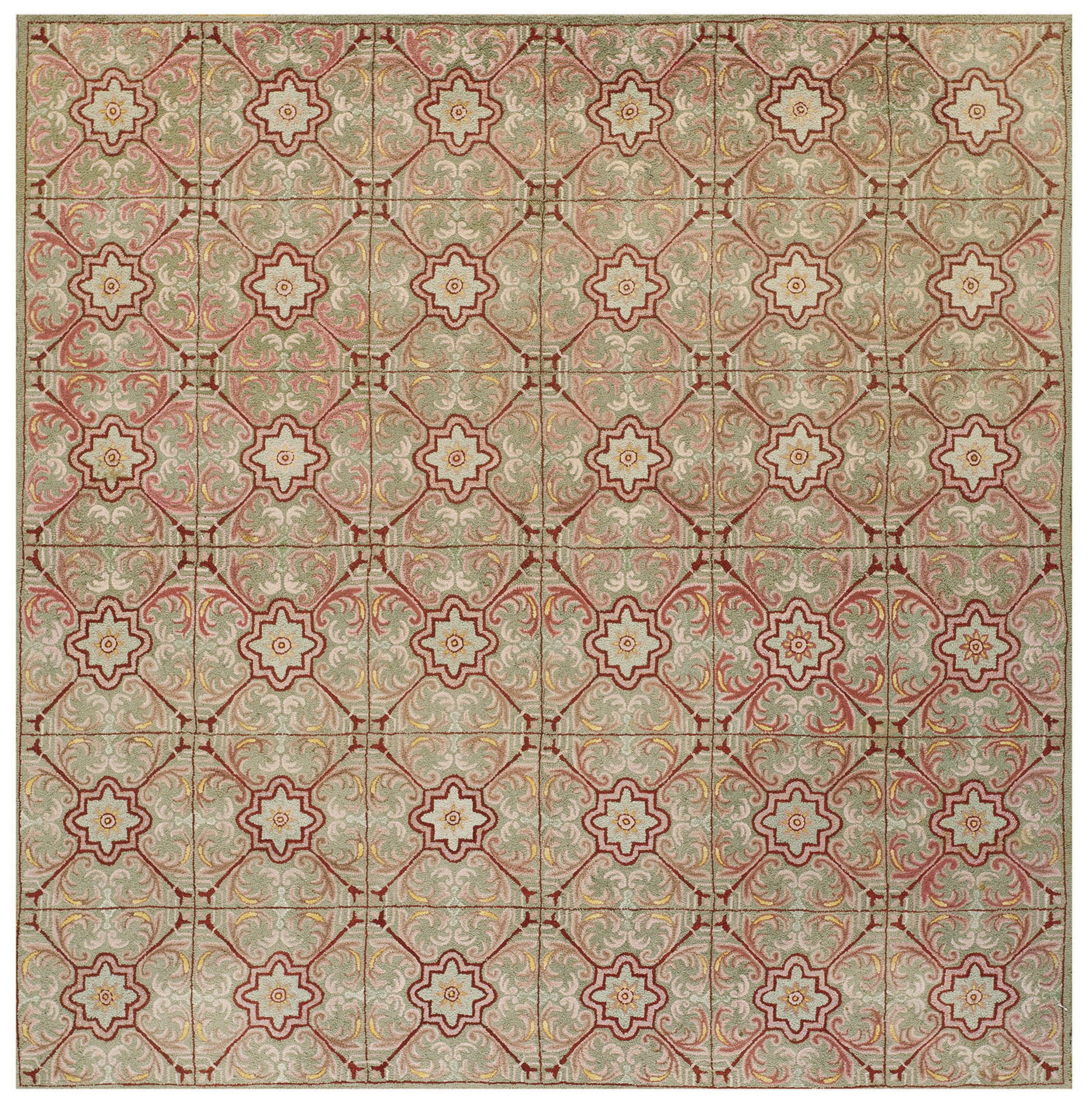 The New England Collection Antique Square Shape Allover Geometric ...