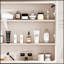 Miroir en aluminium pour armoire à pharmacie avec lumière DEL 3 couleurs, désembuage, rangement pour cosmétiques et support pour sèche-cheveux, 35 x 28 po