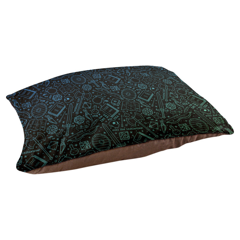 Coussin Byrge, Noir / Vert, Moyen (l 30 po x P 20 po x H 10 po)