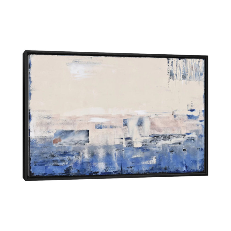 Sandbar par Piero Manrique - reproduction d'art sur toile tendue, Toile encadrée noire, Pas de tapis