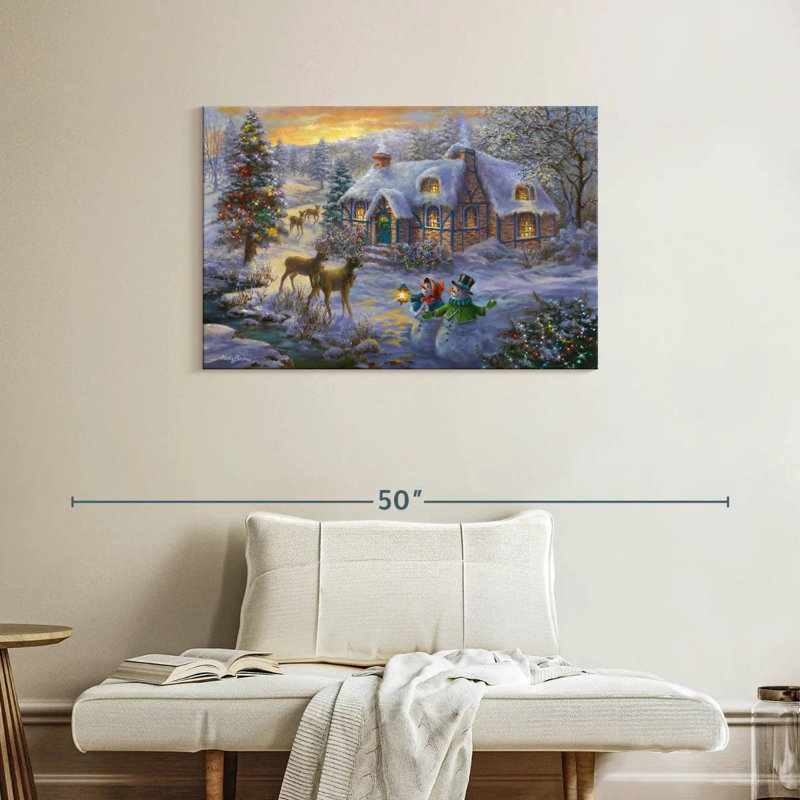 Christmas Cottage II, H 24 po x l 36 po