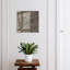 Decorative key box for wall, Opens to the left, 30x30x5, Black, marbled pattern in shades of gray, 