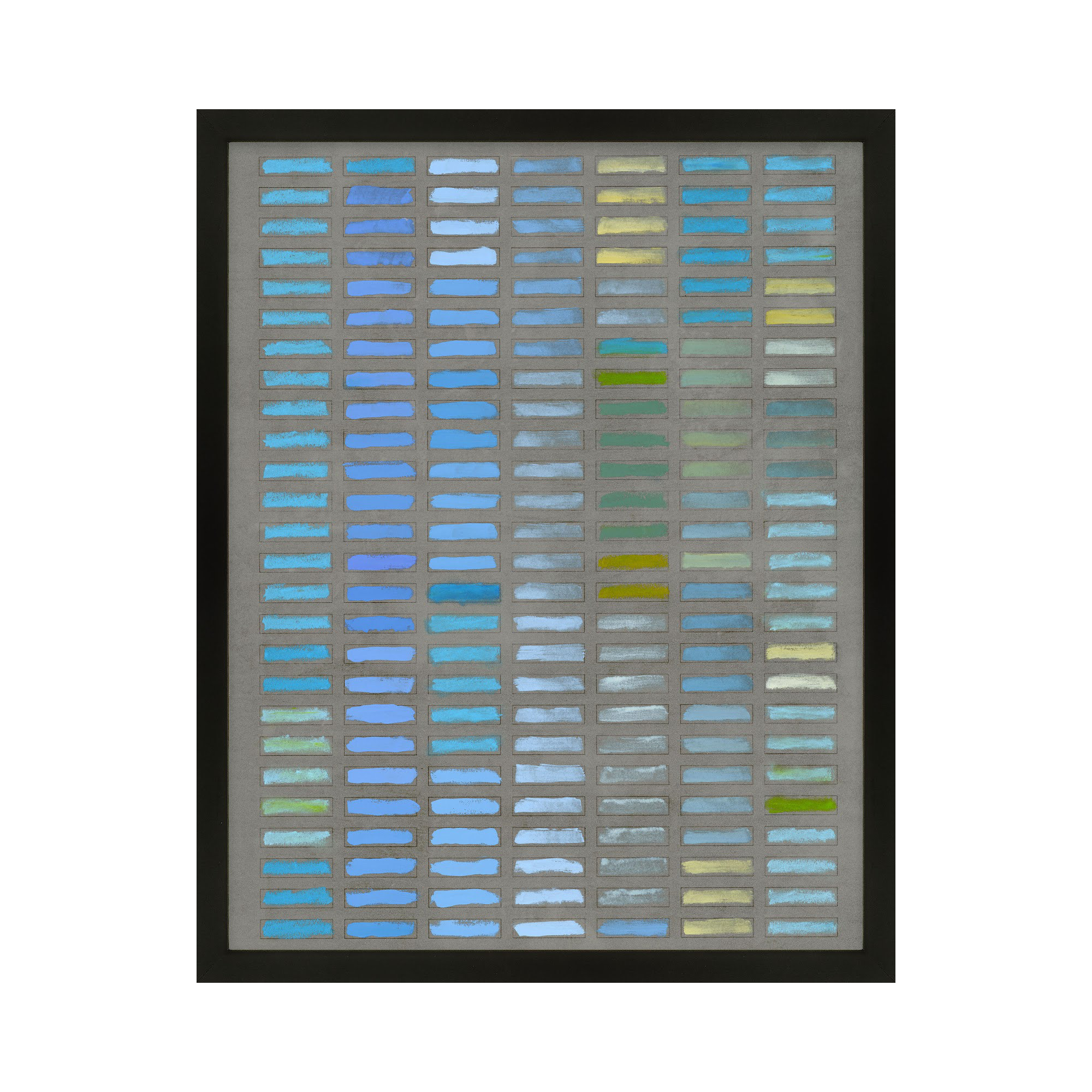 Beyond The Blues by Jacques Pilon, Black Framed, 50" H x 40" W x 1.25" D