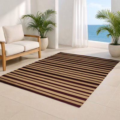 Tapis intérieur / extérieur noir HorizontalStripes
