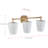 3-light dimmable glass iron mirror headlight