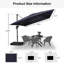 Parasol incurvé rectangulaire ajustable avec base Bennit-841176625