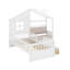 Lit simple avec canapé et tablette-530436163
