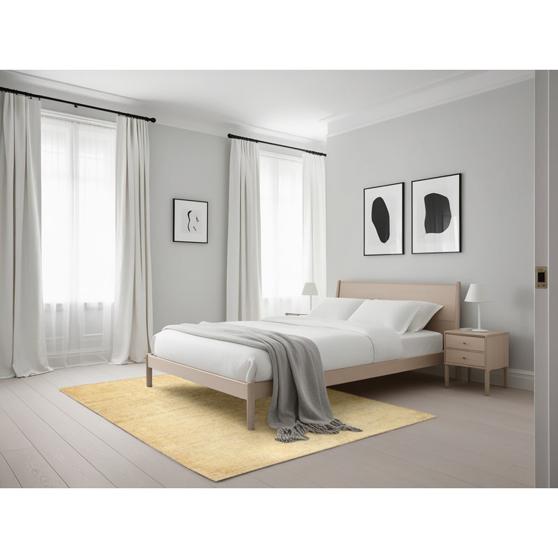 Surface beige contemporaine tapis, Rectangle 5 pi x 7 pi
