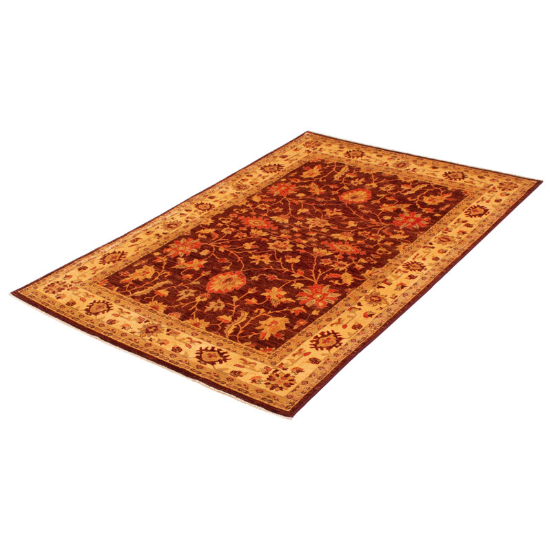 Tapis bordeaux foncé Chobi Finest 6 pi 0 po x 9 pi 0 po