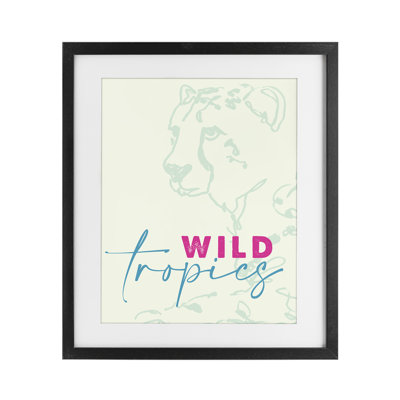 «Wild Tropics Cheetah», reproduction sous verre encadrée, design par Lanie Loreth