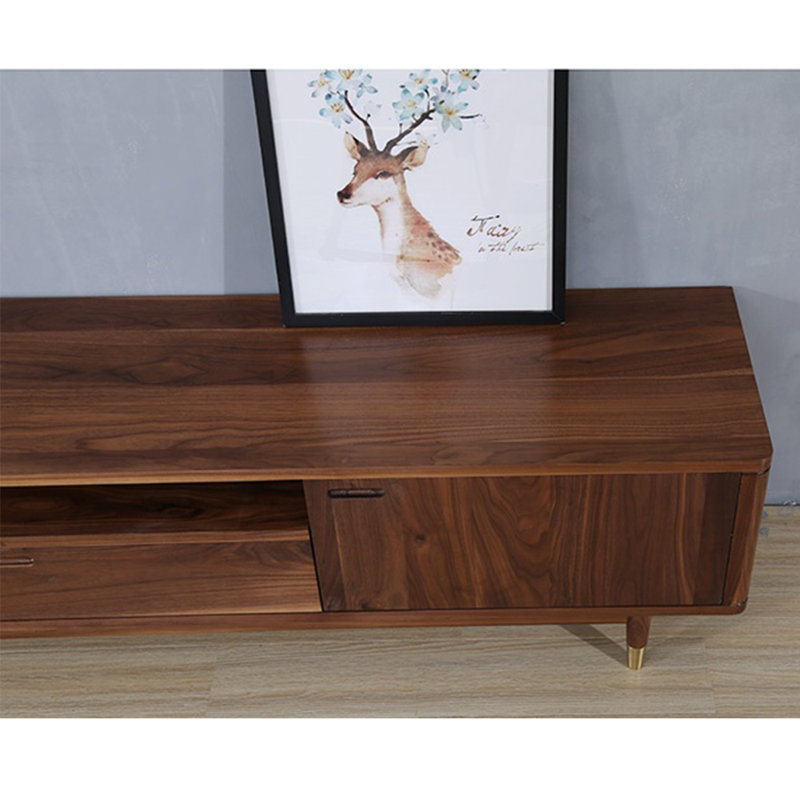 Nordic style solid wood TV cabinet, 82.68"