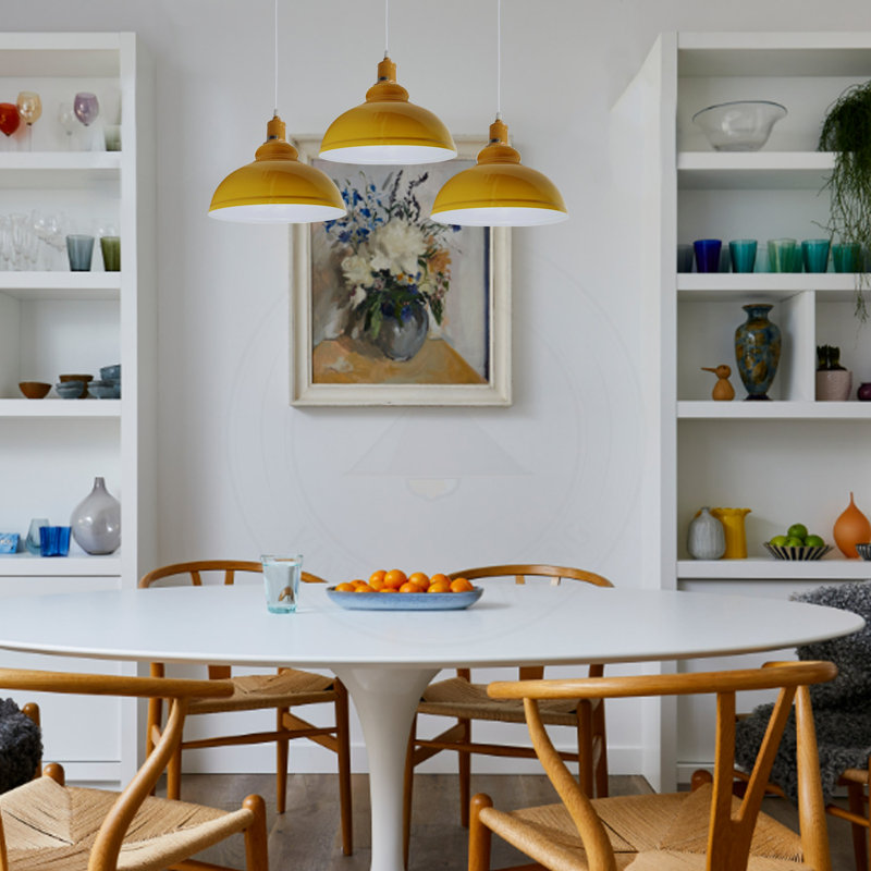 3 - Light Kitchen Island Pendant, No, Yellow