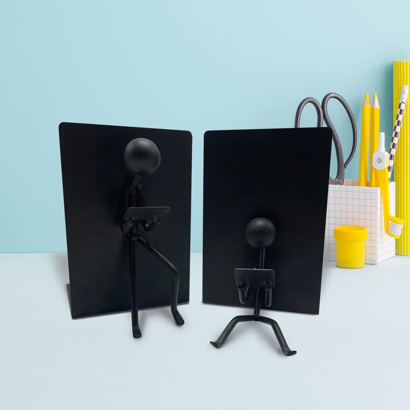 Serre-livres de bureau uniques en métal robuste pour utilisation comme étagères de décoration de bibliothèque, de maison, de bureau ou de cuisine