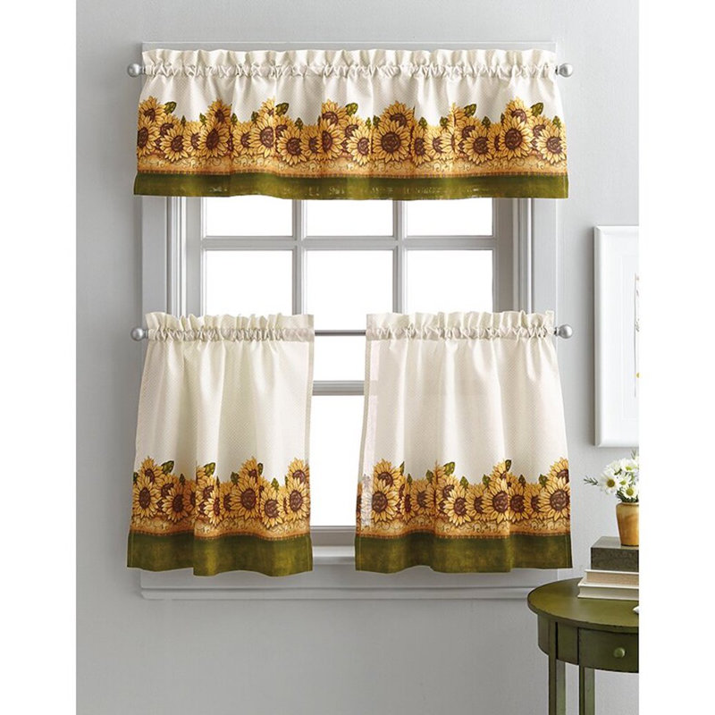 Argonne Floral Tailored Kitchen Curtain