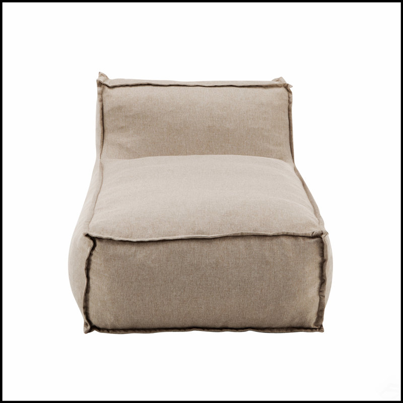 Fauteuil à billes Ramona, beige, ensemble de 1, résistant aux intempéries et écologique pour le confort du patio