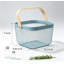 Panier en maille métallique en acier avec poignée en bambou, bac de rangement multifonctionnel pour comptoir de cuisine, garde-manger, panier de fruits