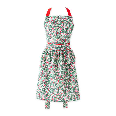  Christmas Printed Farm Apron, Holly Jolly