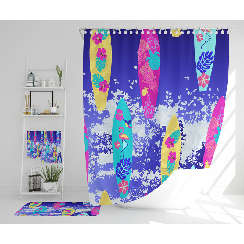 Nayelle Polyester Shower Curtain Set