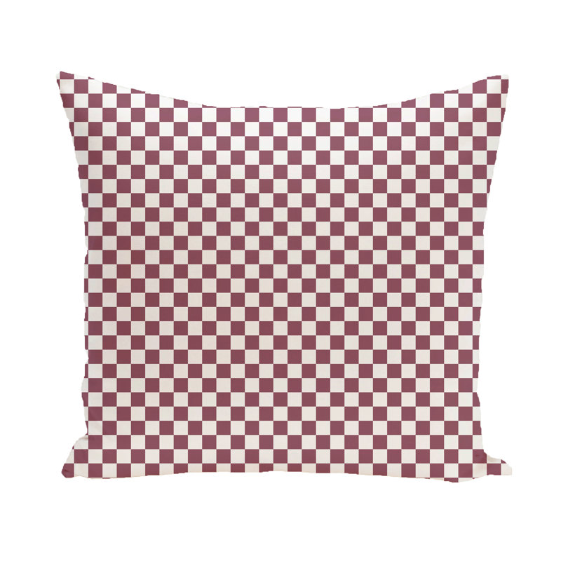 Flower Power Geometric Reversible Throw Pillow, 16" H x 16" W, Purple / Light Gray