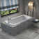 Bells 66" x 36" Drop In Combination Acrylic Bathtub with Heater