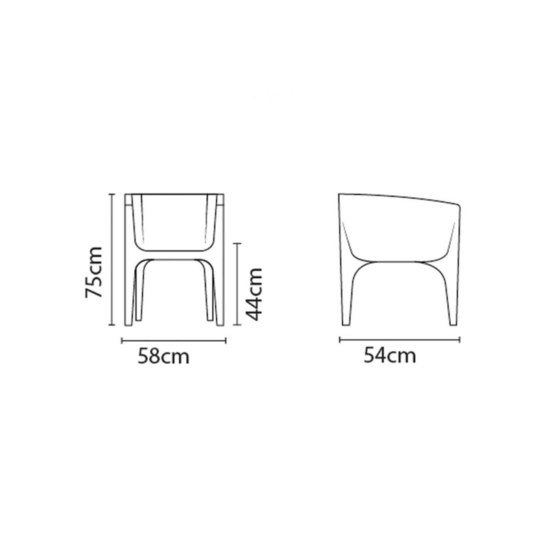 Tramontina Paco Polyethylene Lounge Chair, Sage Green
