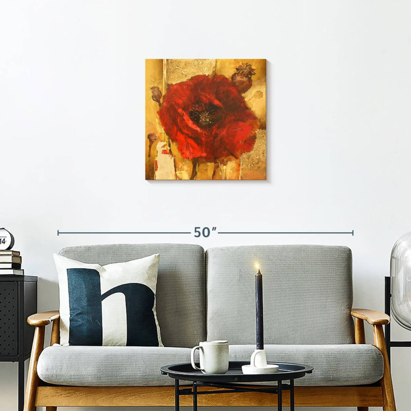 Harnek Poppy Flower, 20" H x 20" W