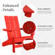 Ratcliff High-Density Polyethylene (HDPE) Outdoor Adirondack Chair Set