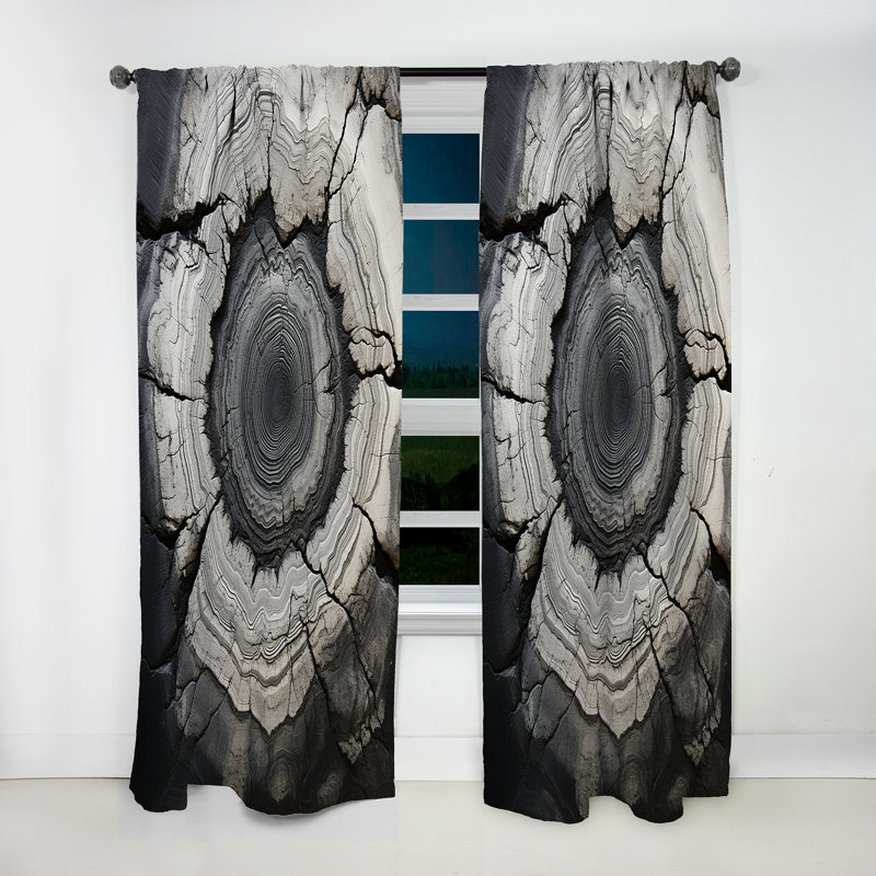 Peter Grey Stone Geode Minimalism - Traditional Curtain - Velvet Room Darkening - 1 panel, 52" W x 84" L