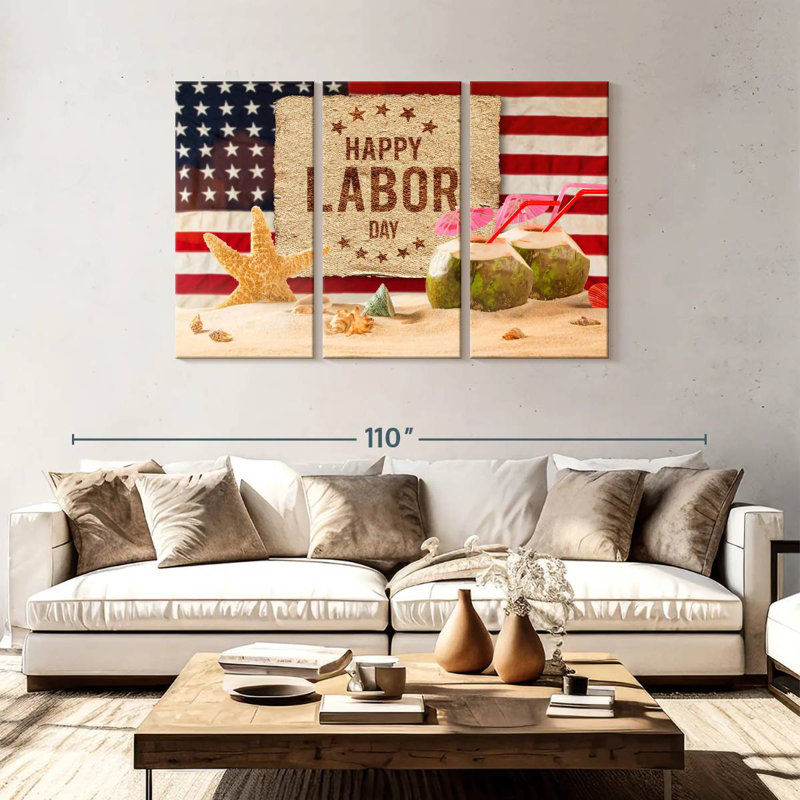 Bannière «Happy Labour Day», H 48 po x l 74 po