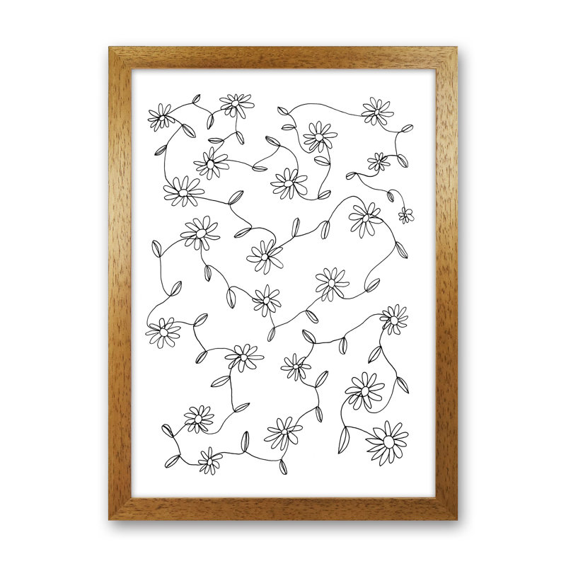 September Daisies by Carissa Tanton - Print, Oak Framed, 46cm H x 34cm W x 3cm D