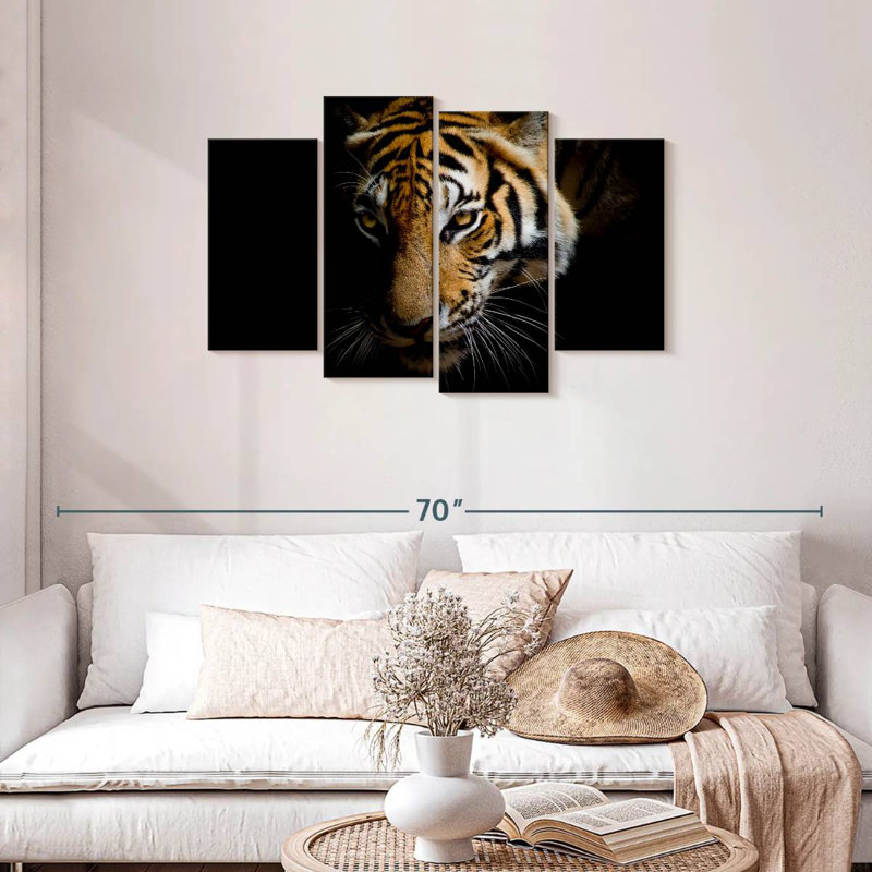 Tigre de Sumatra, H 27 po x l 43 po