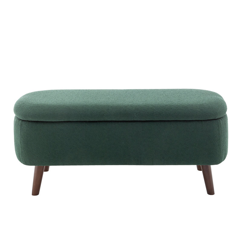 Banc de rangement en tissu Caralina, Vert