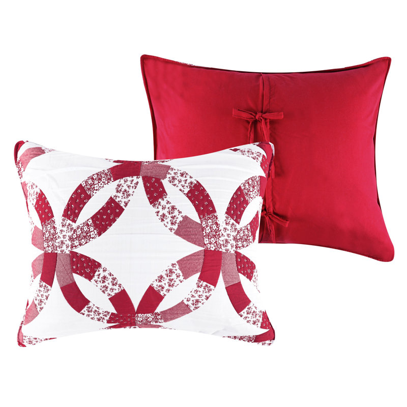 Ensemble de couvre-lit rouge très grand Greenland Home Fashions 3 pièces, 105 x 95 po, Rouge