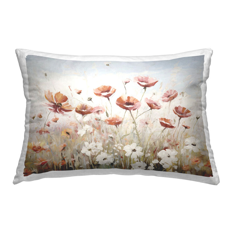 Coussin décoratif mixte Mixed Poppies Meadow par Ramona Murdock