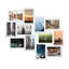 Ensemble de 12 cadres photo collage décalés, décoration murale en PVC blanc-1459791517