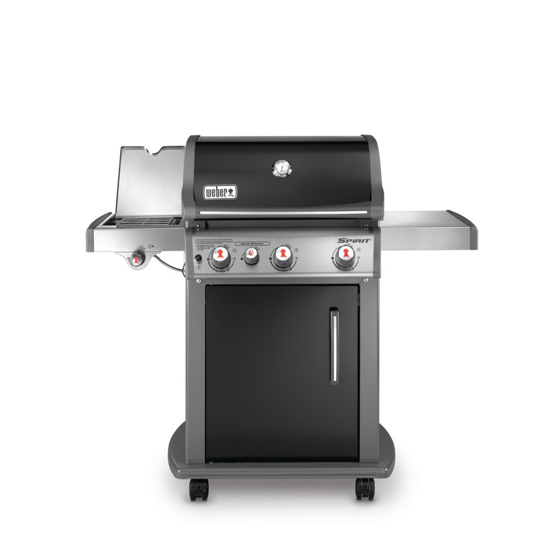 Spirit® Weber 3 - Burner Free Standing Liquid Propane 32000 BTU Gas Grill with Side Burner 2 Piece Set