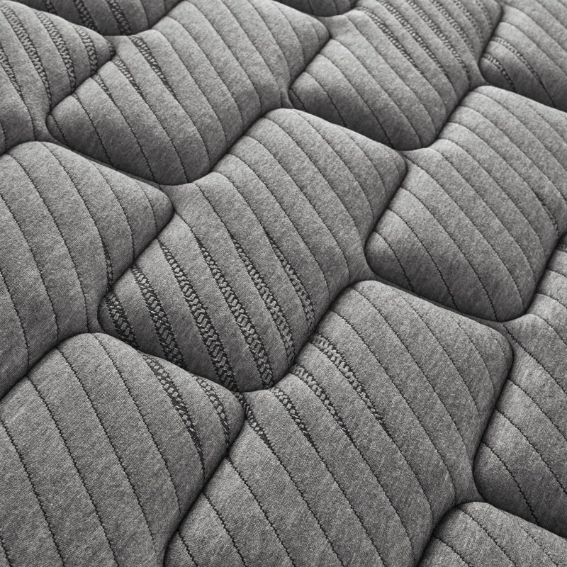 13" Quilted Hybrid, Firm, Queen, Dark Gray
